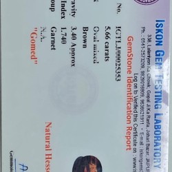 Gomed (Hessonite Garnet Stone) – Certified Natural Gemstone for Rahu Planet